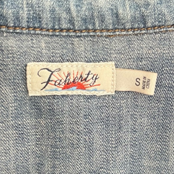 Faherty Utility Denim Romper - Picture 9 of 14